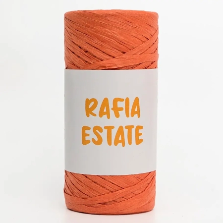 Rafia Estate di cellulosa riciclata gomitolo da 100 gr 55 Arancio shop online prodotti sito merceria il mio lavoro